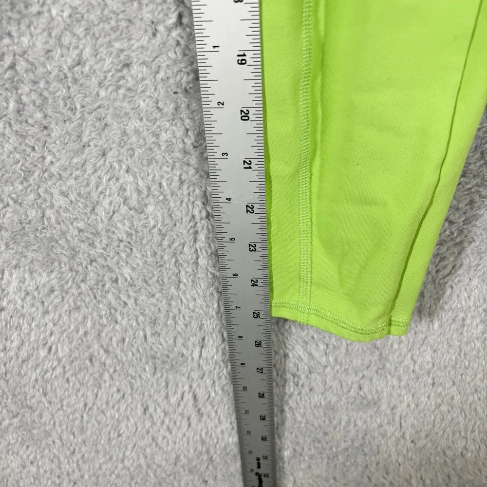 Alo Yoga 7/8 High-Waist Checkpoint Legging Size S Green Apple Pockets Drawstring